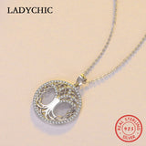 925 Silver Tree of Life Pendant Necklace Zircon Women Gift LNS1047
