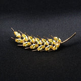 Yellow Wheat Ears Brooch Pin LH1012