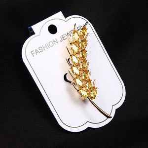 Yellow Wheat Ears Brooch Pin LH1012