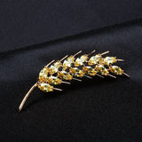 Yellow Wheat Ears Brooch Pin LH1012