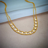 LAMENGLY 316L Stainless Steel 2-Layer Rhombic Torques Choker Necklace