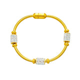 316L Stainless Steel Zircon Bangles Bracelet For Women Magnetic Chain