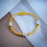 316L Stainless Steel Zircon Bangles Bracelet For Women Magnetic Chain