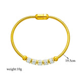 316L Stainless Steel Zirconia Bracelet Magnetic Suction Chain Jewelry