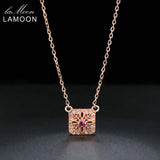 Natural Ruby Sterling Silver Pendant Necklace Rose Wedding Jewelry