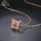 Natural Ruby Sterling Silver Pendant Necklace Rose Wedding Jewelry