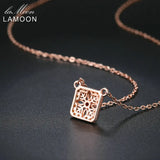 Natural Ruby Sterling Silver Pendant Necklace Rose Wedding Jewelry