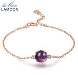 2.1ct Natural Purple Amethyst Bracelet 925 Sterling Silver Rose Vermeil