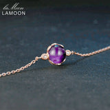 2.1ct Natural Purple Amethyst Bracelet 925 Sterling Silver Rose Vermeil