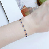 925 Silver Bracelet Opal Ruby Sapphire Gemstone 10K Plated Jewelry LMHI026