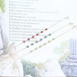 925 Silver Bracelet Opal Ruby Sapphire Gemstone 10K Plated Jewelry LMHI026