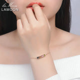 925 Silver Bracelet MultiColor Tourmaline Gemstone 18K Rose Plated