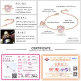 925 Silver Charm Bracelet Lovely Bear Rose Quartz Gemstone Bangle HI026