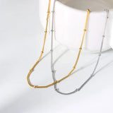 925 Silver Beads Chain Choker Necklace NL023