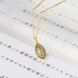 925 Silver Necklace African Labradorite Gemstone Pendant 14K Plated Jewelry