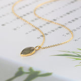 925 Silver Necklace African Labradorite Gemstone Pendant 14K Plated Jewelry