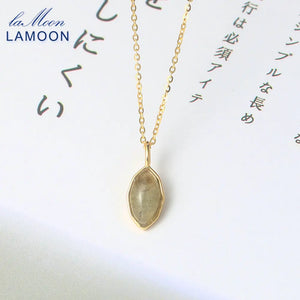 925 Silver Necklace African Labradorite Gemstone Pendant 14K Plated Jewelry