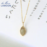 925 Silver Necklace African Labradorite Gemstone Pendant 14K Plated Jewelry