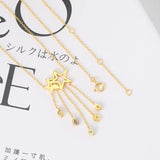 925 Silver Necklace Shooting Star Gemstone Pendant
