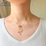 925 Silver Necklace Shooting Star Gemstone Pendant