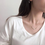 925 Silver Pearls Necklace for Women Vintage Jewelry
