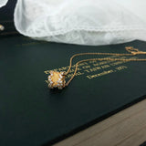 925 Silver Necklace Star CZ Diamond Pendant Light Plated Jewelry