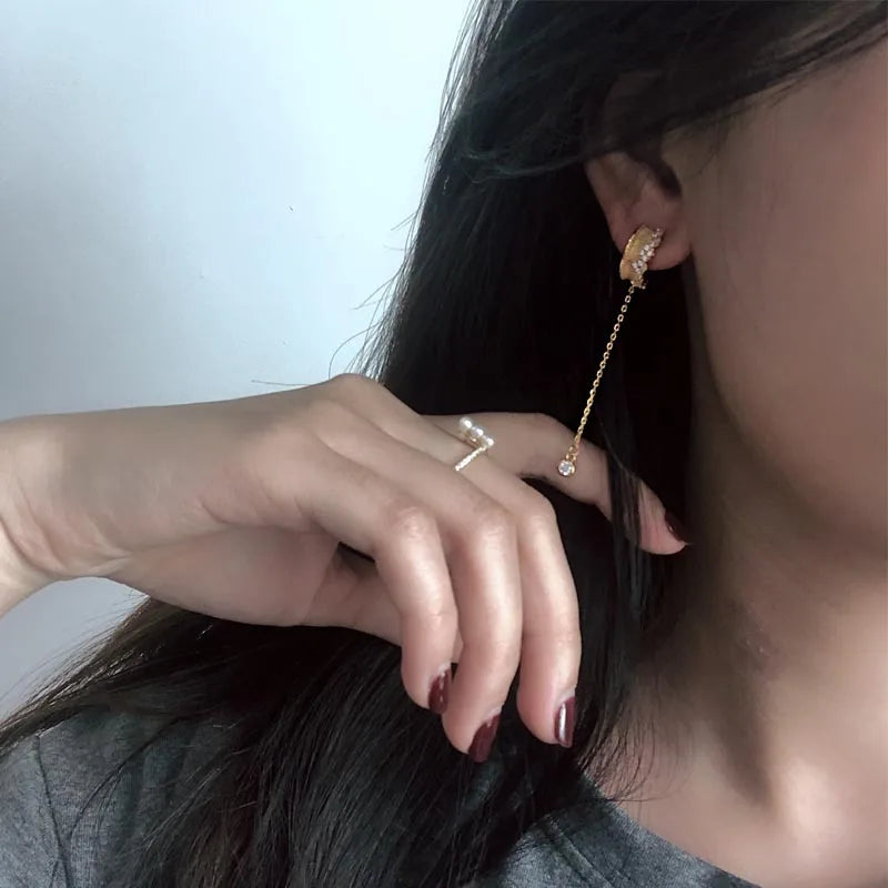 925 Silver Stars Drop Earrings Vintage Line Jewelry