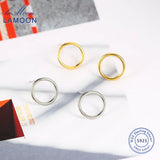 925 Silver Stud Earring for Women Yellow Circle Round Gift Jewelry