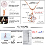 Women's Rose Gold Plated With Quartz Crystal Paw Jewelry Set