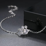 Clear Quartz Heart Charm Bracelet 925 Sterling Silver Fine Jewelry
