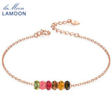 Natural Multi-Color Oval Tourmaline Bracelet