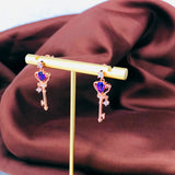 Teardrop Amethyst Stud Earring 925 Silver 0.4ct