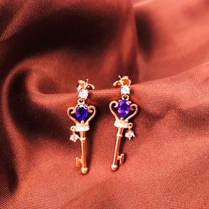 Teardrop Amethyst Stud Earring 925 Silver 0.4ct