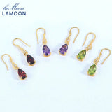 Amethyst Drop Earrings 925 Sterling Silver Jewelry