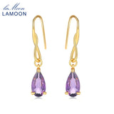 Amethyst Drop Earrings 925 Sterling Silver Jewelry
