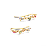 Sterling Silver Zircon Ear Cuff Earrings Gift EI166