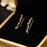 Sterling Silver Zircon Ear Cuff Earrings Gift EI166