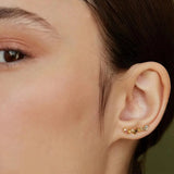 Sterling Silver Zircon Ear Cuff Earrings Gift EI166