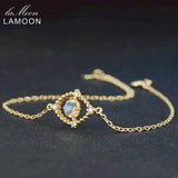 925 Silver Moonstone Charm Bracelet for Women HI031