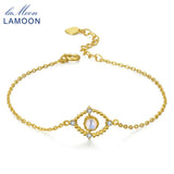925 Silver Moonstone Charm Bracelet for Women HI031