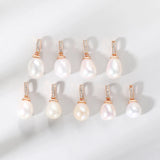 Freshwater Pearl 925 Sterling Silver Pendant Necklace 18K Rose Plated