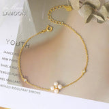 Freshwater Pearl Bracelet 925 Silver Charm Bracelets 14K Plated