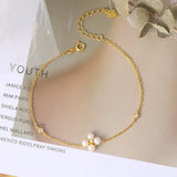 Freshwater Pearl Bracelet 925 Silver Charm Bracelets 14K Plated