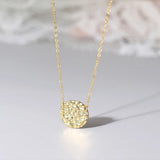 925 Sterling Silver Choker Necklace with Round Pendant for Women