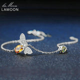 Love Bee 925 Silver Bracelet Citrine Gemstones Chain Jewellery