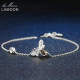 Love Bee 925 Silver Bracelet Citrine Gemstones Chain Jewellery