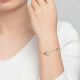 Love Bee 925 Silver Bracelet Citrine Gemstones Chain Jewellery