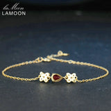 Natural Ruby Bracelet 925 Sterling Silver Vermeil Jewelry