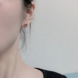 African Labradorite Silver Stud Earrings 14K Plated