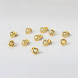African Labradorite Silver Stud Earrings 14K Plated
